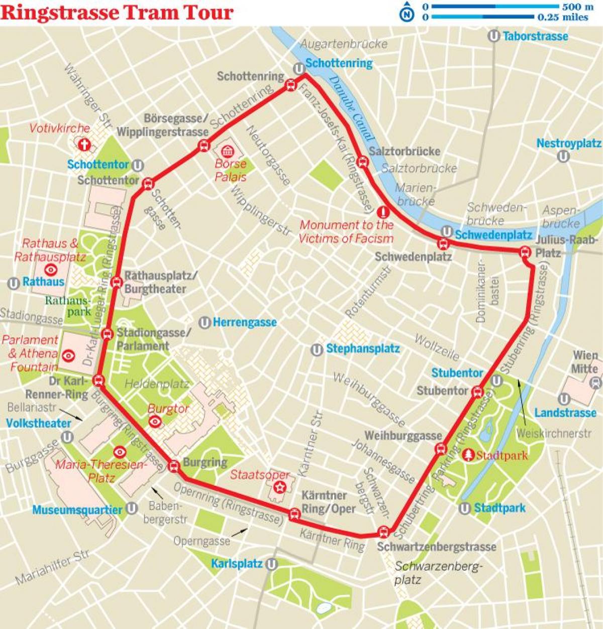 Vienna ring tram route anzeigen