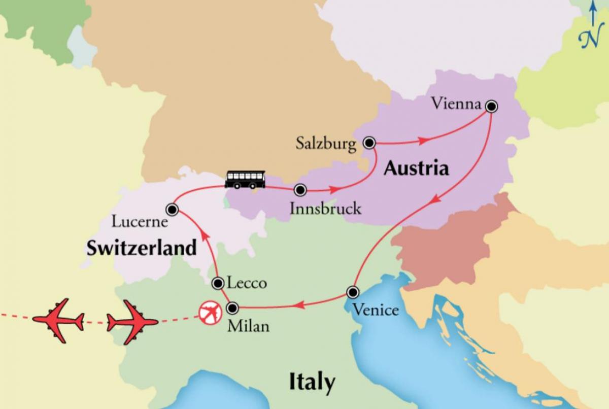 Karte von Wien sch