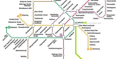 Wien airport train station map