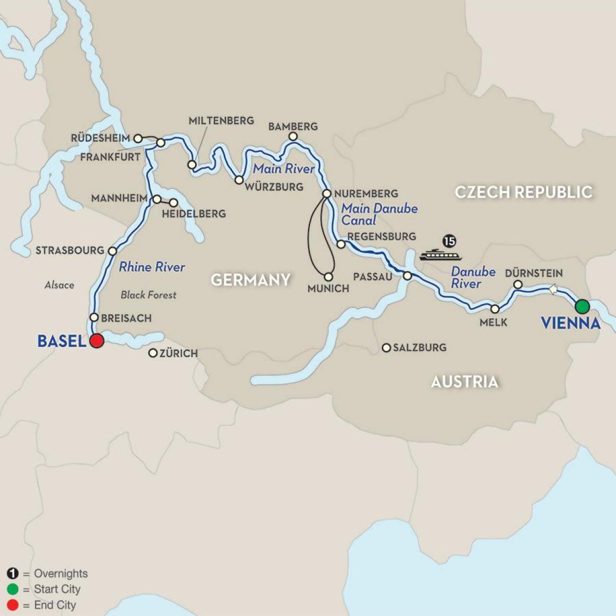 Karte von Donau Wien 