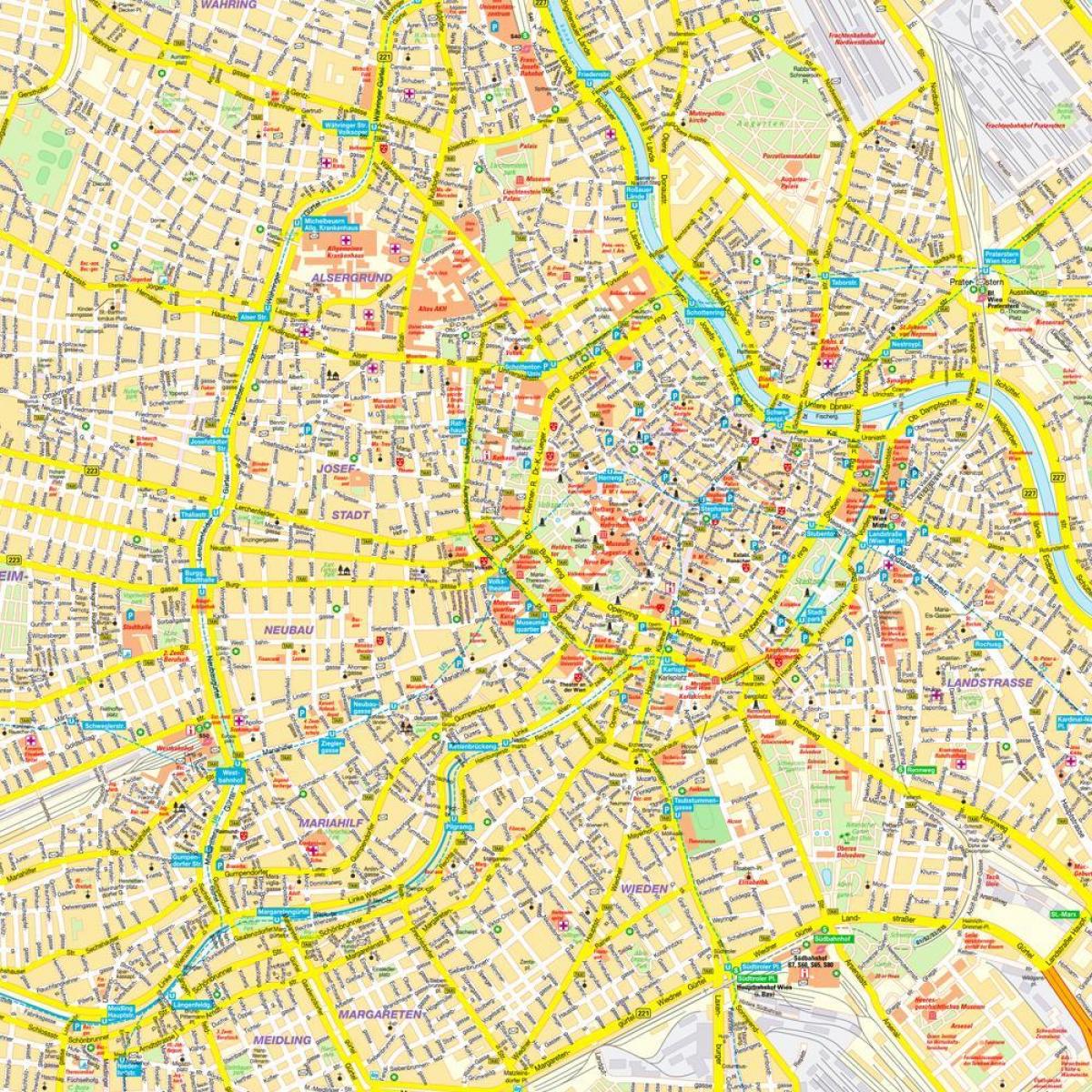 Wien innere Stadt Karte
