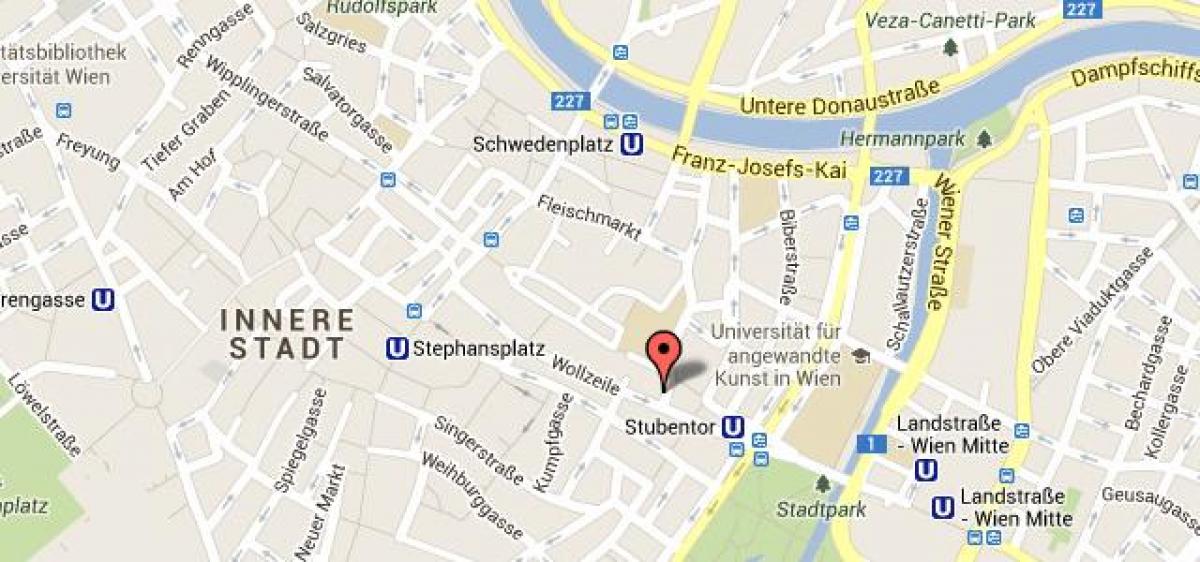 Karte von Wien stephansplatz Karte