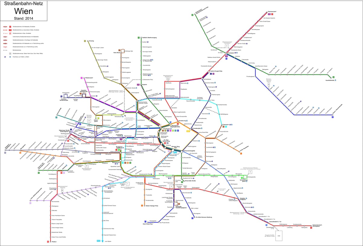Wien strassenbahn anzeigen