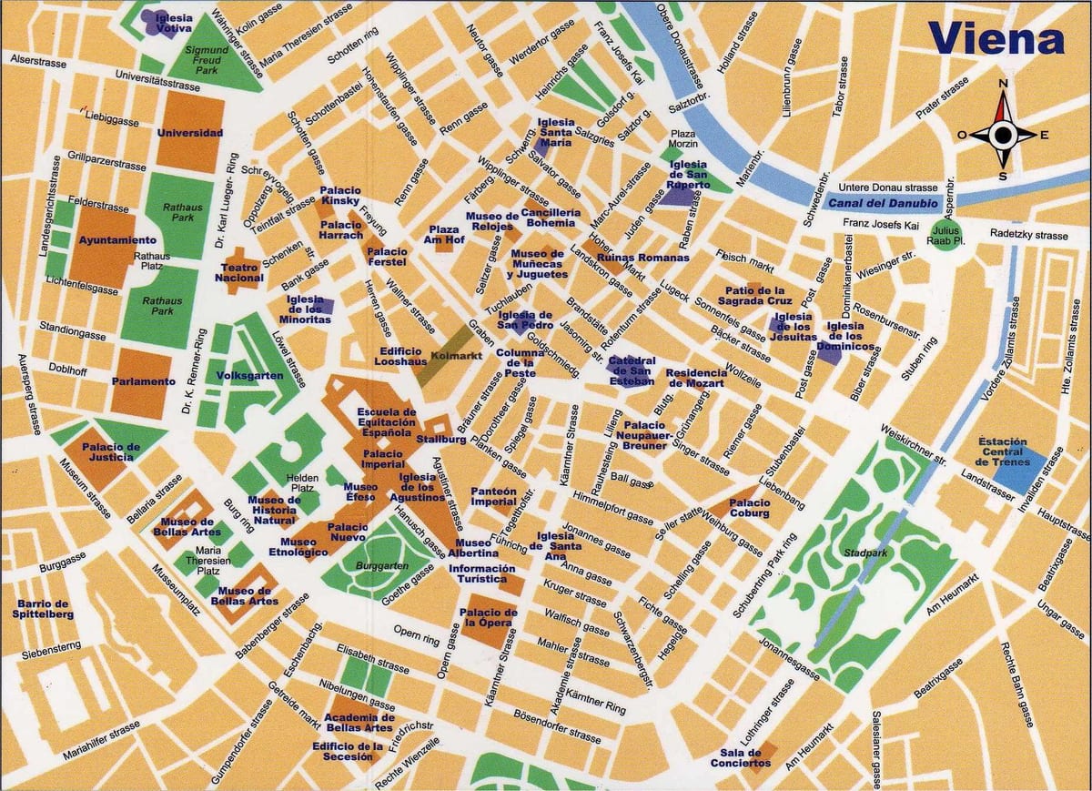 Karte von street central Wien