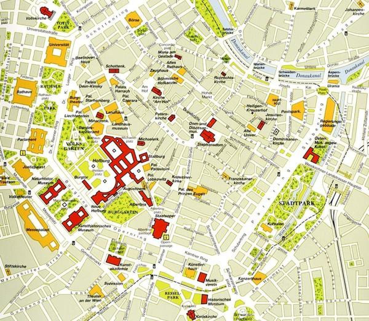 Wien, historisches Zentrum Karte anzeigen