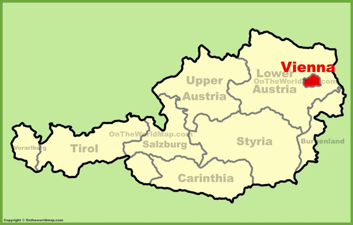 Wien, österreich-map