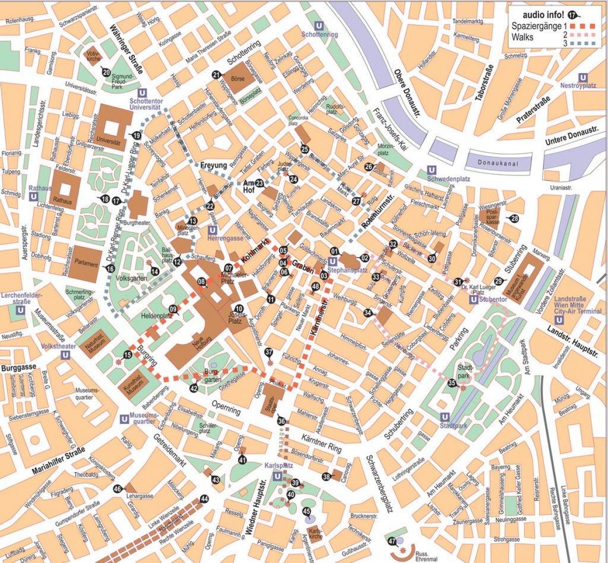 Karte von Wien-Zentrum