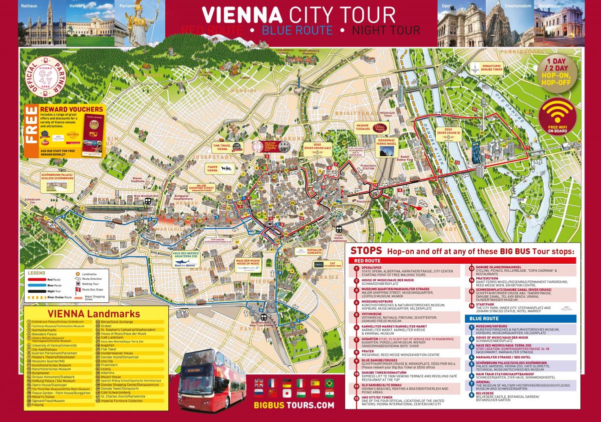 Wien, big bus tour Karte