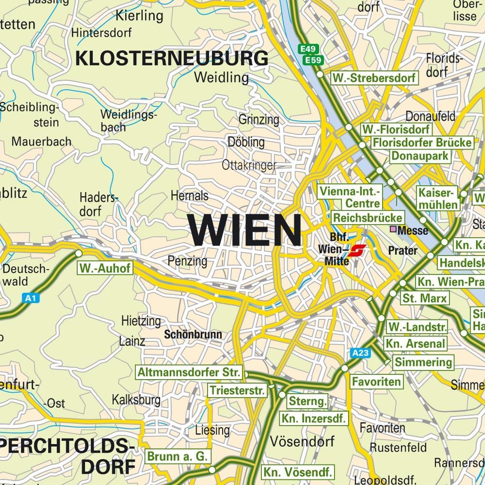 die Karte zeigt die Wiener