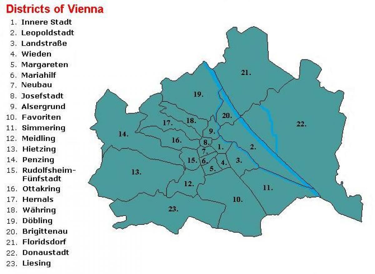 Wien Bezirke Karte