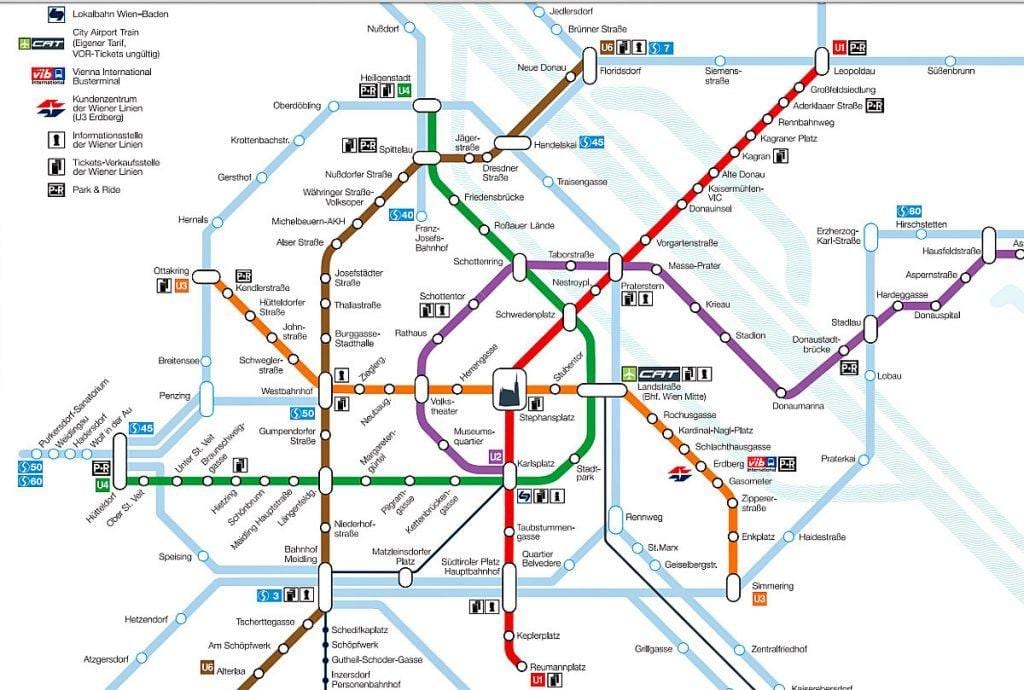 Wien U-Bahn Karte