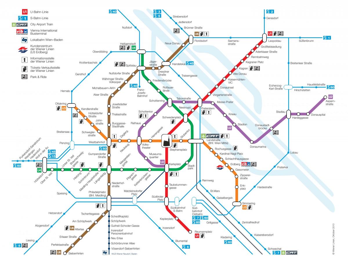 Wien öffentliche Verkehrsmittel Landkarte
