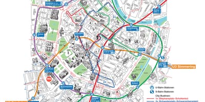 Wien touristische Karte anzeigen