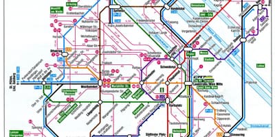 Karte von Wien, österreich, Zug