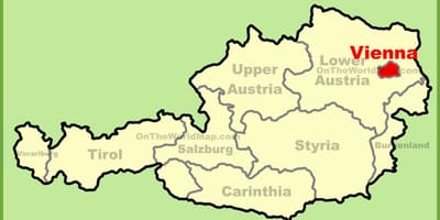 Wien, österreich-map