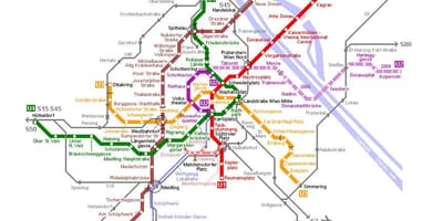 Karte von Wien Straßenbahn