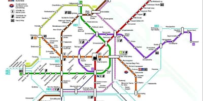 Wien U-Bahn-station Karte