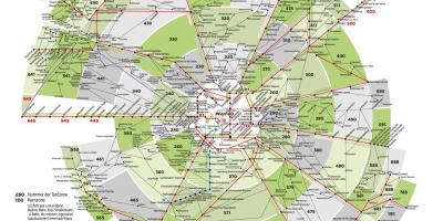 Karte der Wiener U-Bahn-zone 100